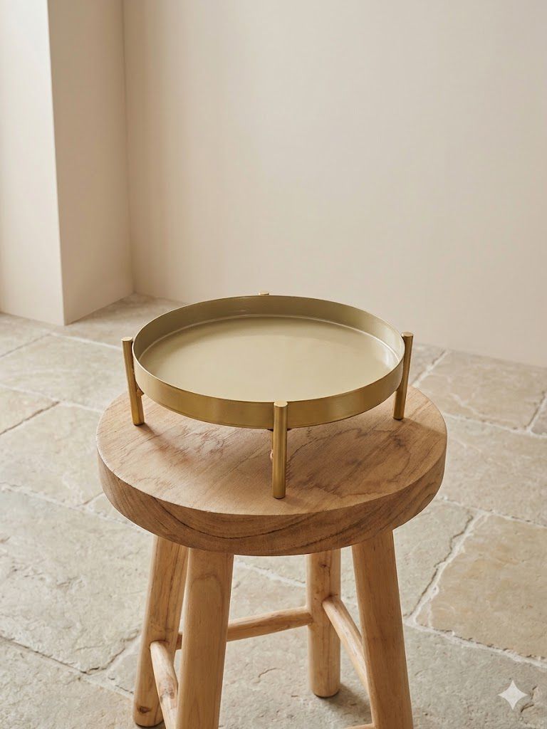 Porte gateau doré